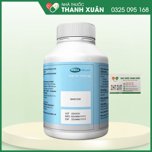 Fish Oil 1000mg Mega - Giúp bổ sung EPA, DHA cho cơ thể